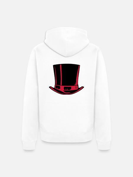 grand chapeau haut 2509 - Veste à capuche bio Premium Unisexe - blanc