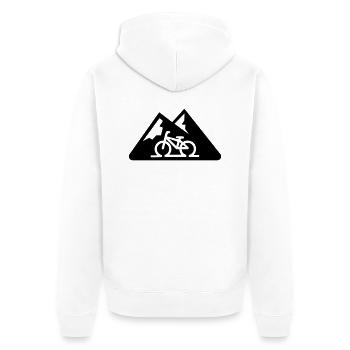 vélo de montagne - Veste à capuche bio Premium Unisexe - blanc - Dos - Thijin (182cm)