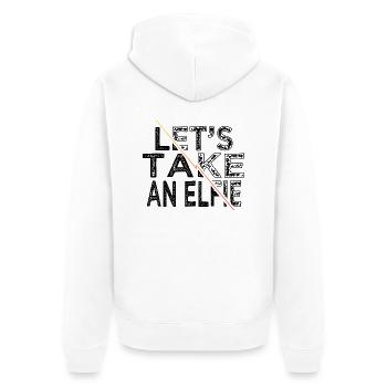 Geek Cute Beach Cool Bedroom Computer Gift Idea - Unisex Premium Organic Zip Hoodie - white - Back - Thijin (182cm)