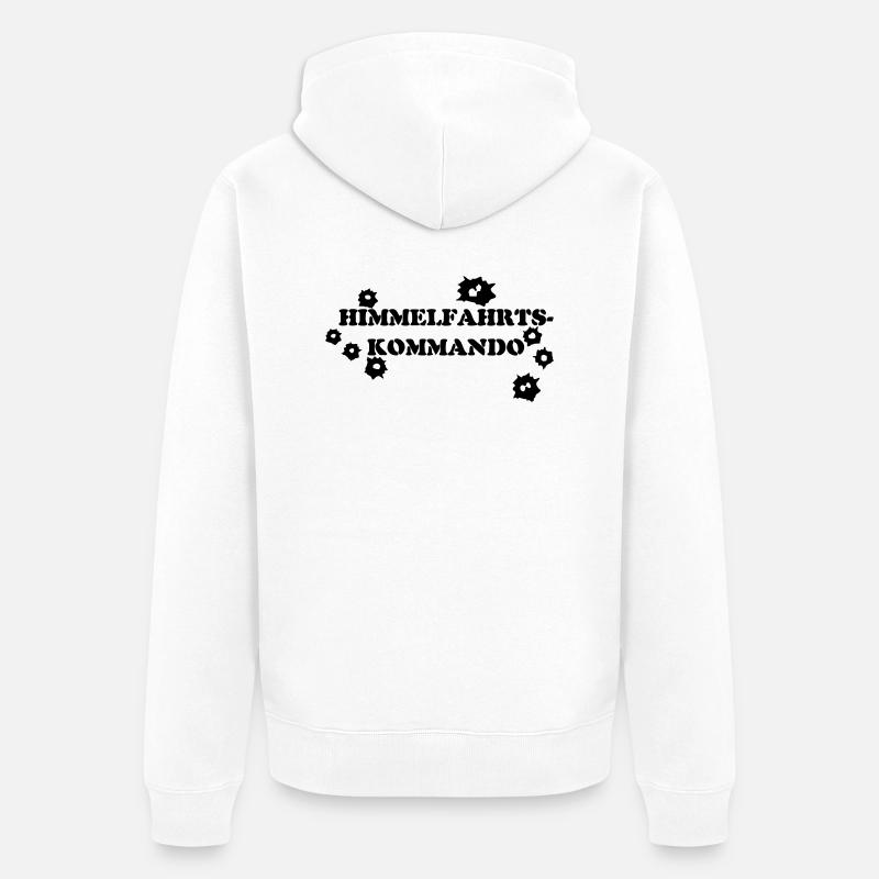HIMMELFAHRTSKOMMANDO - Unisex Premium Bio Zip Hoodie - Weiß