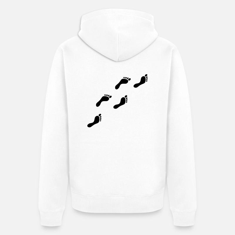 Footprints - Veste à capuche bio Premium Unisexe - blanc