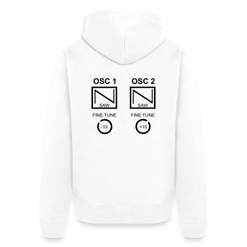 reese - Unisex Premium Bio Zip Hoodie - Weiß - Hinten - Thijin (182cm)