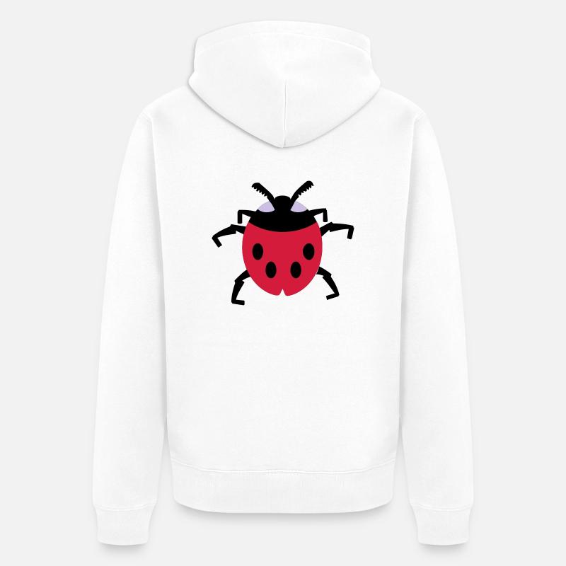 coccinelle / ladybug (3c) - Veste à capuche bio Premium Unisexe - blanc