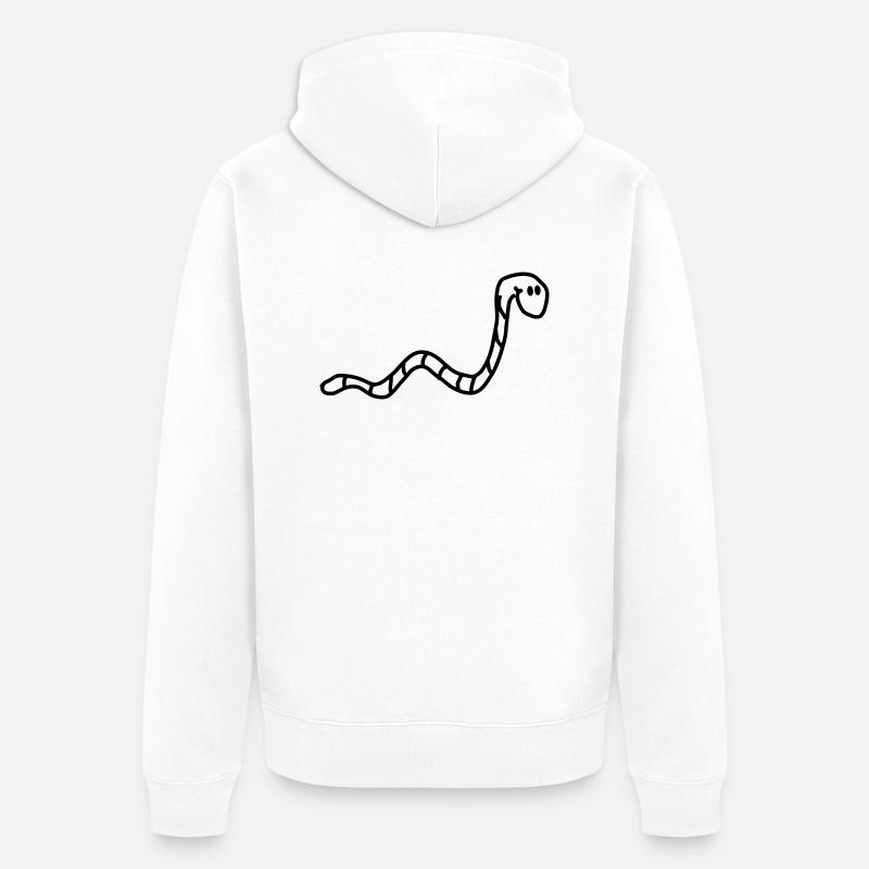 worm - Veste à capuche bio Premium Unisexe - blanc