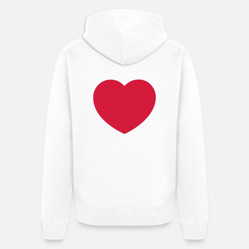AMOUR - Veste à capuche bio Premium Unisexe - blanc