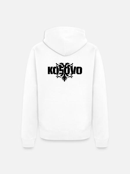 kosovo - Unisex Premium Bio Zip Hoodie - Weiß