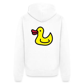 Duck - canard 3 - Veste à capuche bio Premium Unisexe - blanc - Dos - Thijin (182cm)