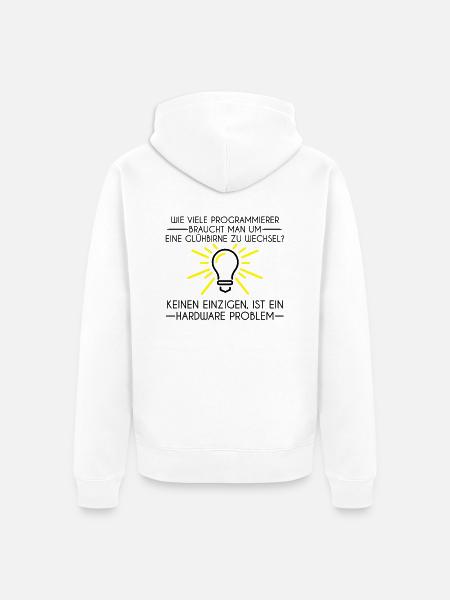 Wie viele Programmierer Tassen & Zubehör - Unisex Premium Bio Zip Hoodie - Weiß