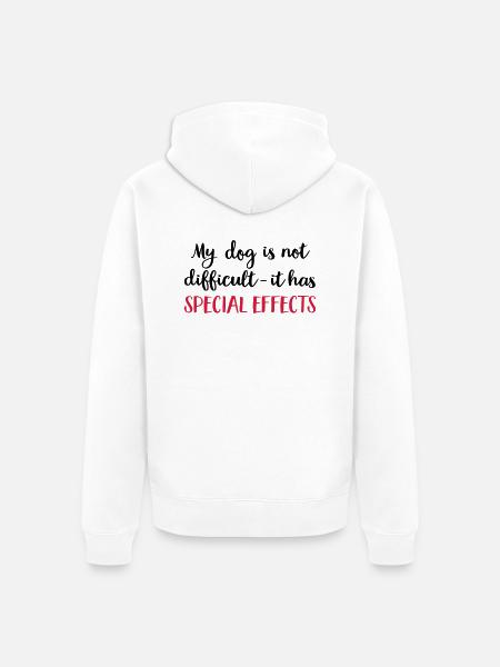 dog - Unisex Premium Bio Zip Hoodie - Weiß