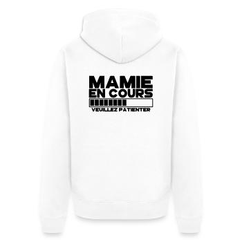 MAMIE(veuillez patienter) - Veste à capuche bio Premium Unisexe - blanc - Dos - Thijin (182cm)