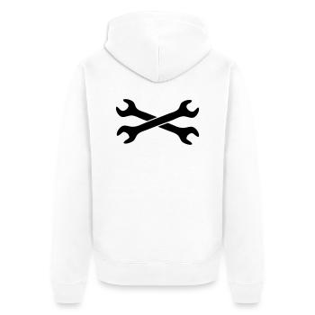 outil clé - Veste à capuche bio Premium Unisexe - blanc - Dos - Thijin (182cm)