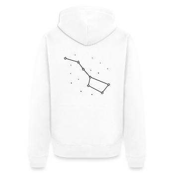 Sternbild grosser wagen - Unisex Premium Bio Zip Hoodie - Weiß - Hinten - Thijin (182cm)