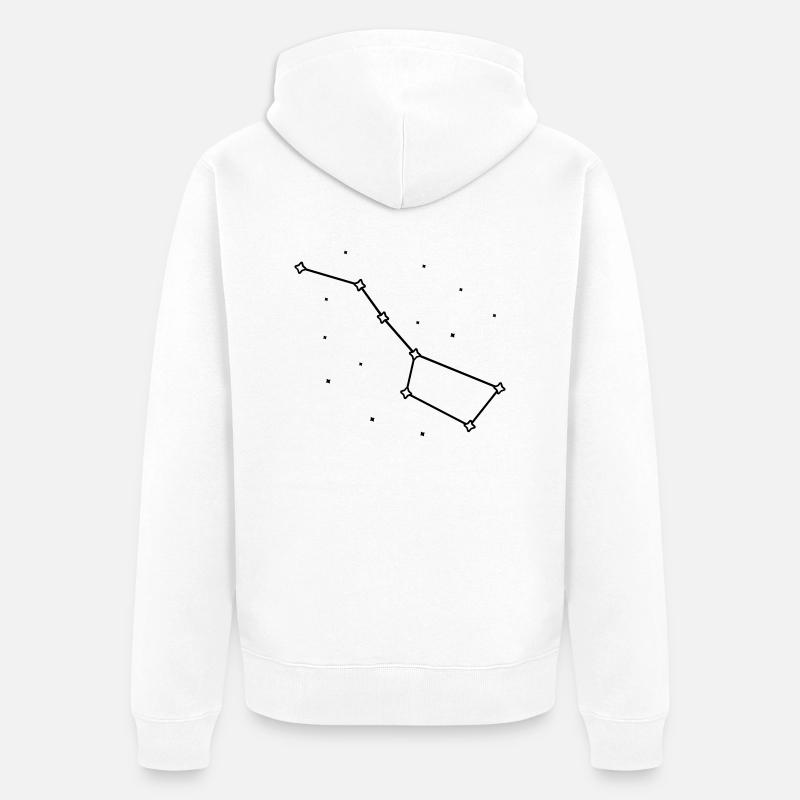 Sternbild grosser wagen - Unisex Premium Bio Zip Hoodie - Weiß