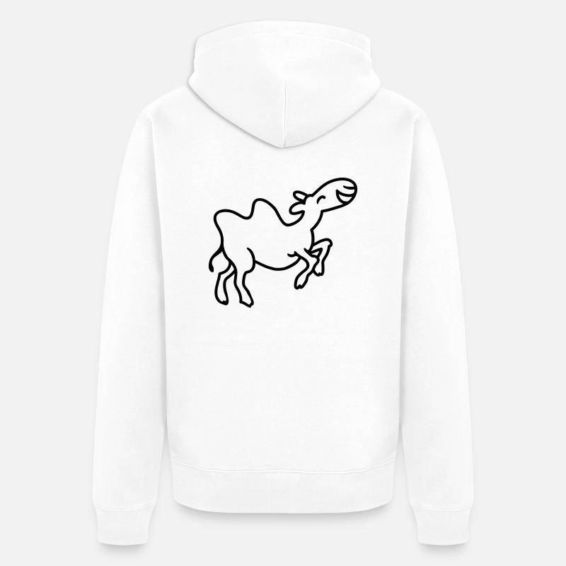 Camel s'amuse - ligne - Veste à capuche bio Premium Unisexe - blanc