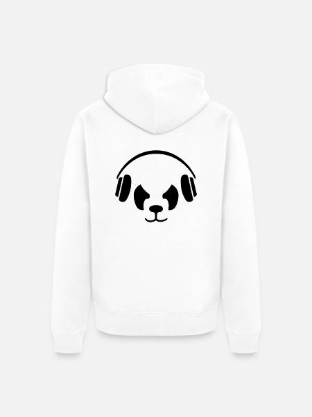 panda_dj - Unisex Premium Bio Zip Hoodie - Weiß