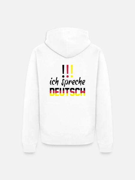 ich_spreche_deutsch - Unisex Premium Organic Zip Hoodie - white