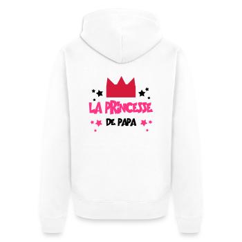 la princesse de papa - Veste à capuche bio Premium Unisexe - blanc - Dos - Thijin (182cm)