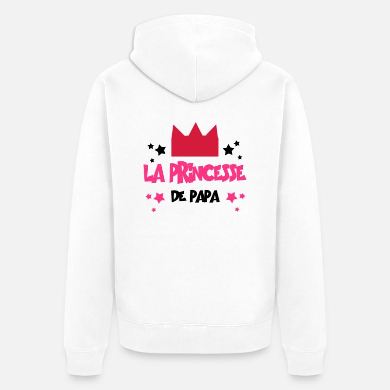 la princesse de papa - Veste à capuche bio Premium Unisexe - blanc