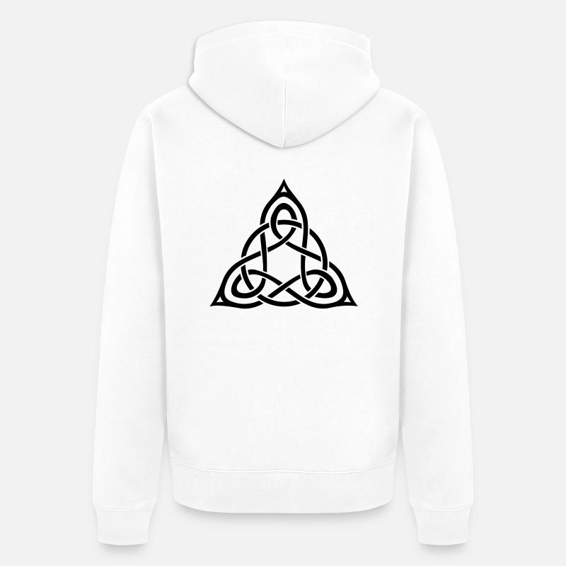 Dreiecksknoten - Unisex Premium Bio Zip Hoodie - Weiß