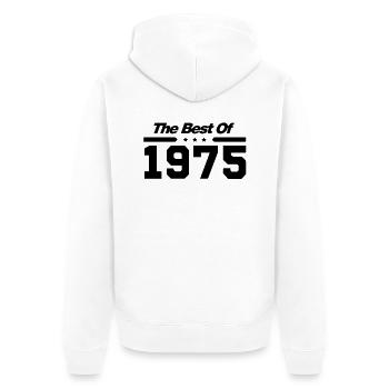 The best of 1975 - Unisex Premium Bio Zip Hoodie - Weiß - Hinten - Thijin (182cm)
