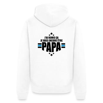 je vais encore être papa - Veste à capuche bio Premium Unisexe - blanc - Dos - Thijin (182cm)