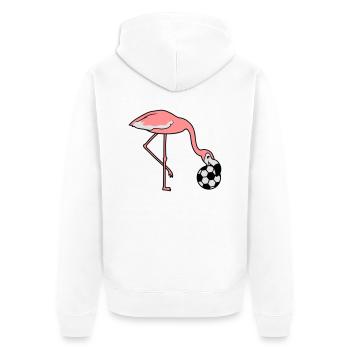 kicken fussball verein spielen ball kicker lachen - Unisex Premium Bio Zip Hoodie - Weiß - Hinten - Thijin (182cm)