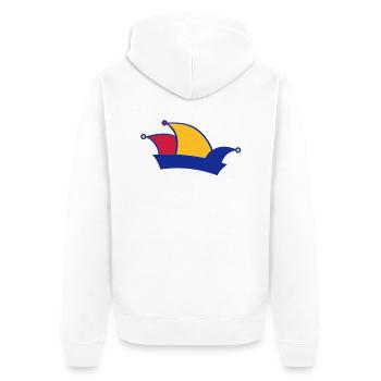 Carnival fools cap - Unisex Premium Organic Zip Hoodie - white - Back - Thijin (182cm)