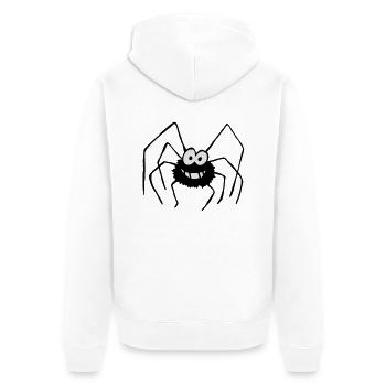 spider - Unisex Premium Organic Zip Hoodie - white - Back - Thijin (182cm)