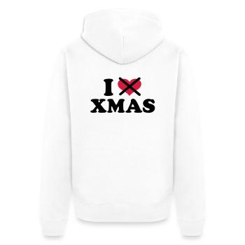 I hate xmas christmas - Veste à capuche bio Premium Unisexe - blanc - Dos - Thijin (182cm)