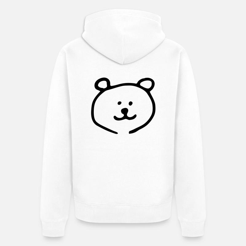 ours Teddy - Veste à capuche bio Premium Unisexe - blanc