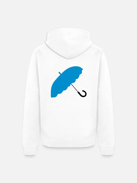 parasol_umbrella - Unisex Premium Organic Zip Hoodie - white