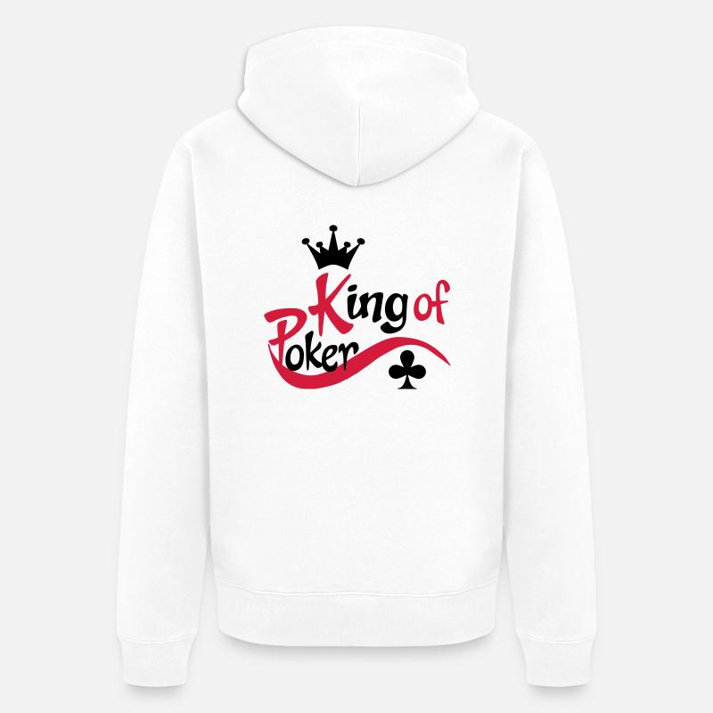 poker - Veste à capuche bio Premium Unisexe - blanc