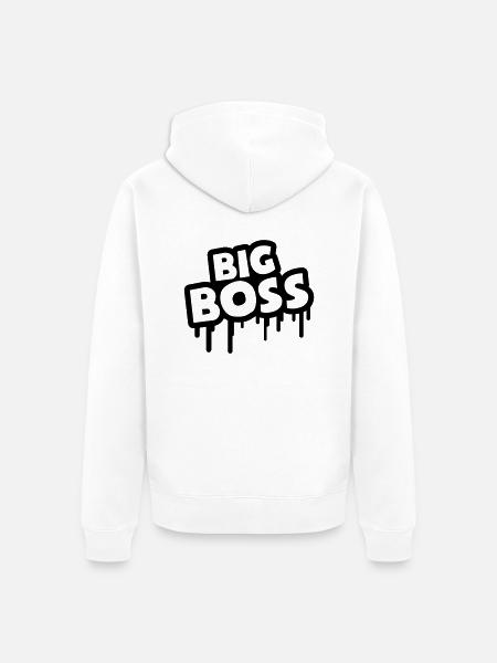big_boss_u1 - Unisex Premium Bio Zip Hoodie - Weiß