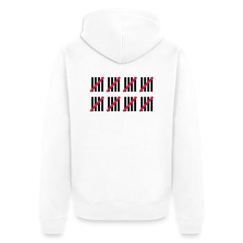 40 . Geburtstag - Unisex Premium Bio Zip Hoodie - Weiß - Hinten - Thijin (182cm)