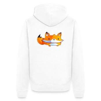 Youpie le renard - Veste à capuche bio Premium Unisexe - blanc - Dos - Thijin (182cm)