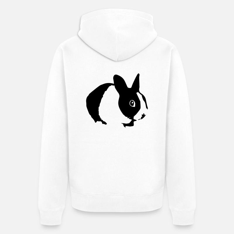 Cute Bunny Rabbit 01 - Veste à capuche bio Premium Unisexe - blanc