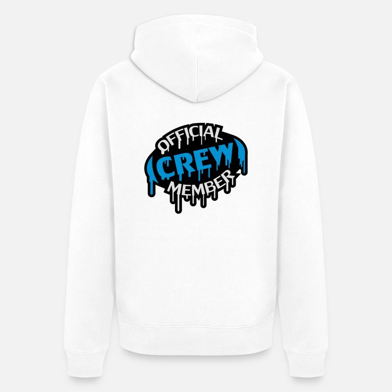 Official Crew Member Stamp - Veste à capuche bio Premium Unisexe - blanc