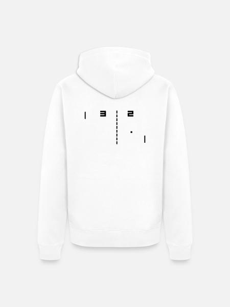 pong - Unisex Premium Bio Zip Hoodie - Weiß