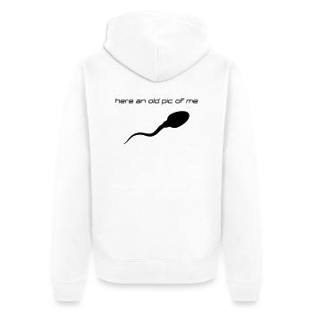 here an old pic of me - Unisex Premium Bio Zip Hoodie - Weiß - Hinten - Thijin (182cm)