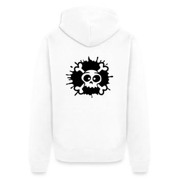 skull fun pirat dead flag humor - Unisex Premium Organic Zip Hoodie - white - Back - Thijin (182cm)