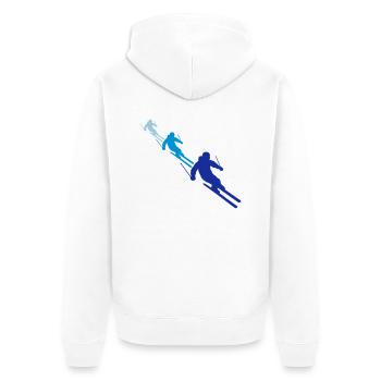 équipe modèle équipage 3 nombreux amis aviron ski - Veste à capuche bio Premium Unisexe - blanc - Dos - Thijin (182cm)