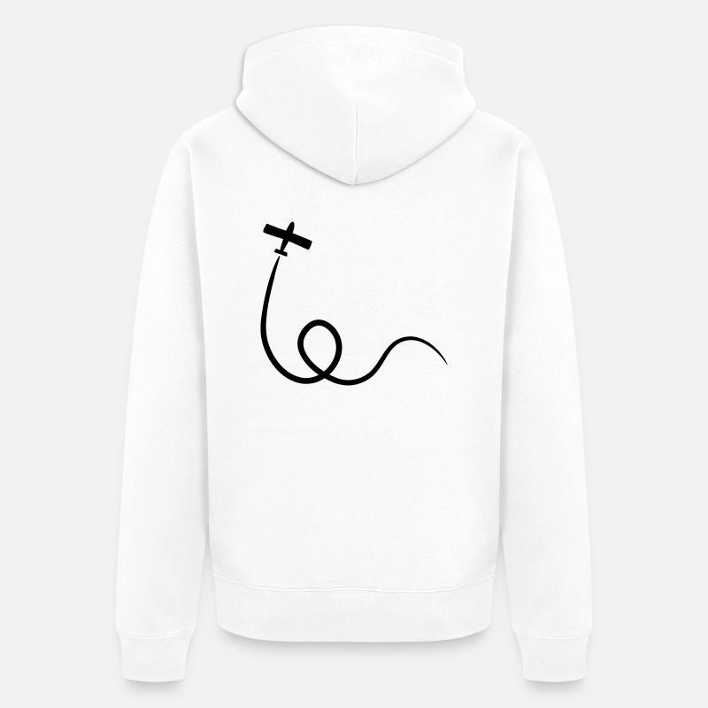 Airplane - Veste à capuche bio Premium Unisexe - blanc