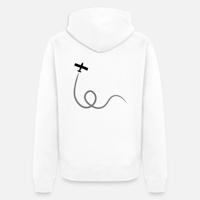 Airplane - Veste à capuche bio Premium Unisexe - blanc