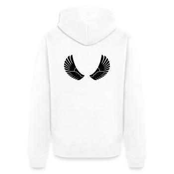 wings - Unisex Premium Organic Zip Hoodie - white - Back - Thijin (182cm)