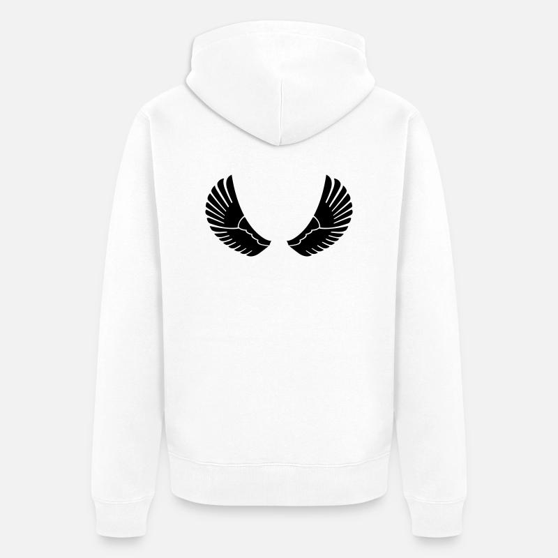 ailes - Veste à capuche bio Premium Unisexe - blanc