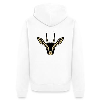 gazelle animaux sauvage 1010 - Veste à capuche bio Premium Unisexe - blanc - Dos - Thijin (182cm)