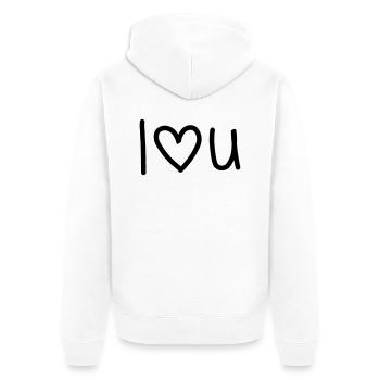 I Lovee You - Veste à capuche bio Premium Unisexe - blanc - Dos - Thijin (182cm)