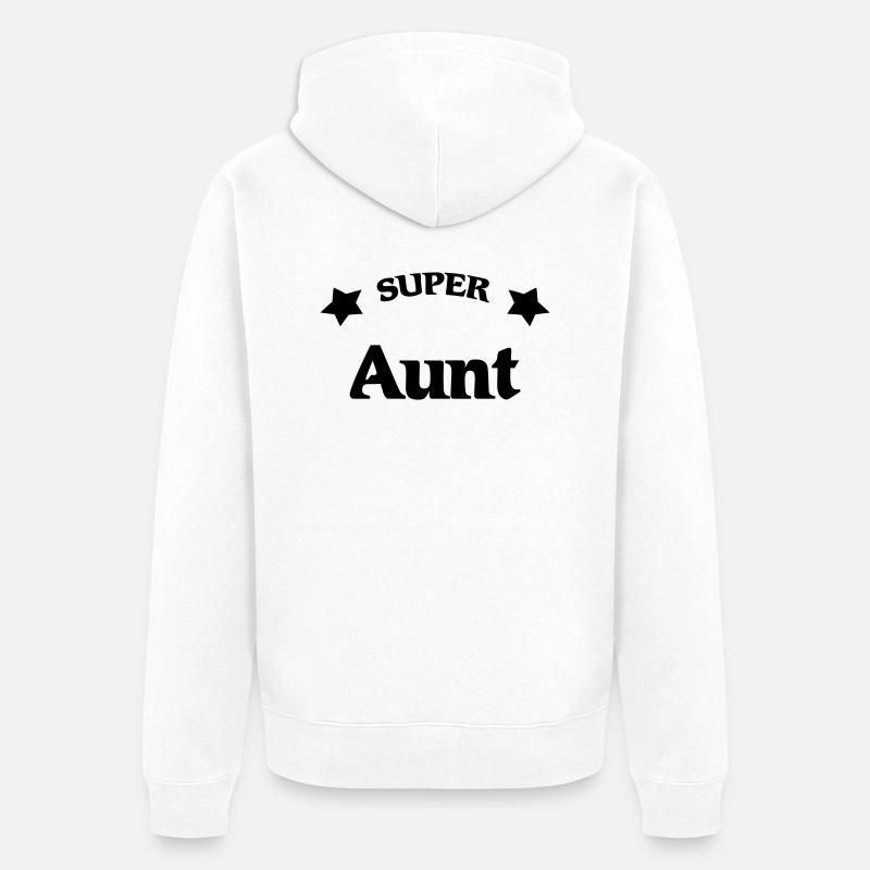 Super Aunt - Veste à capuche bio Premium Unisexe - blanc