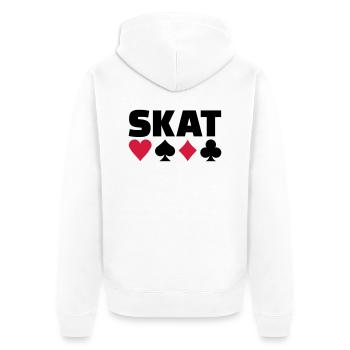 Skat - Veste à capuche bio Premium Unisexe - blanc - Dos - Thijin (182cm)