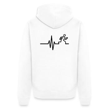 Courir - Veste à capuche bio Premium Unisexe - blanc - Dos - Thijin (182cm)